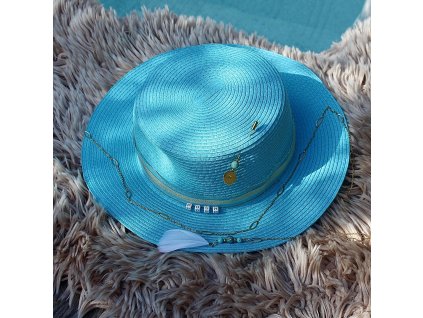 straw panama gold stainless