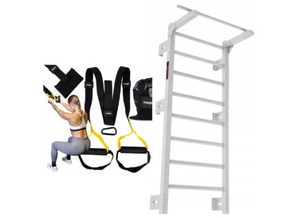 Žebřiny s hrazdou a posilovací popruhy - Zider Profi