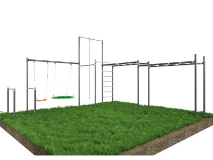 Venkovní sestava - MEGA BIG STREET s houpačkou a žebřinou