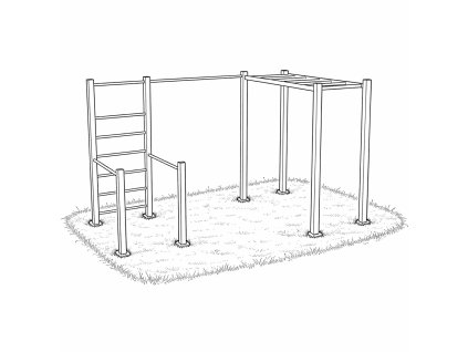 Workoutová sestava Káčko - Lite 50 x 50 beton