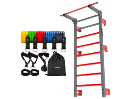 Žebřiny s hrazdou a posilovací gumy - Zider Profi