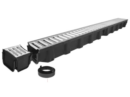 Odvodňovací žľab s PZ roštom