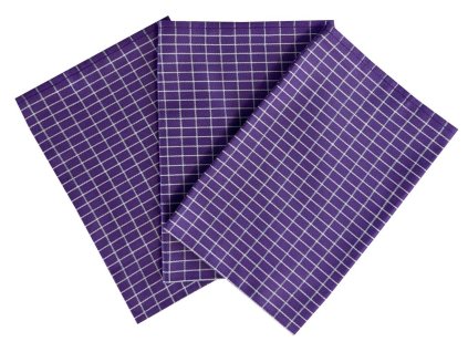 kuchynske uterky 3ks bambus drobna kostka fialovobila dadka vracov