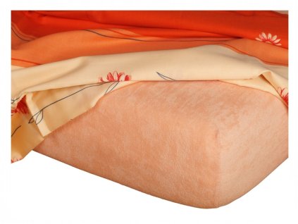 Froté prostěradlo meruňka (Rozměr 80x200x20)