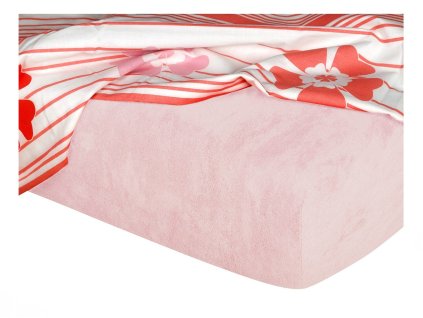 Froté prostěradlo pudrové (Rozměr 70x140x10)