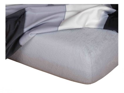 Froté prostěradlo šedé (Rozměr 100x220x20)