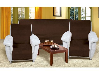 přehoz na sedací soupravu hnědý