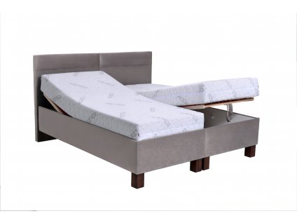 Čalouněná postel Fabio rozložitelná na 2 samostatná jednolůžka