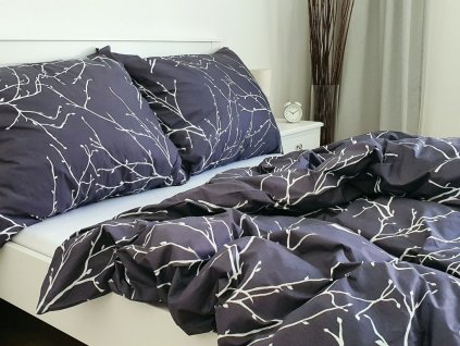 povlak na polštář větvičky grafit 90x70cm