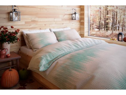 povlečení bavlna aura tyrkysovo béžové