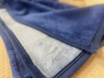 Deka akrylová larisa jednobarevná světle modrá /tmavě modrá 150x200cm