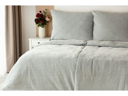 polečení mikroplyš bavlněné matějovský šedé velurové