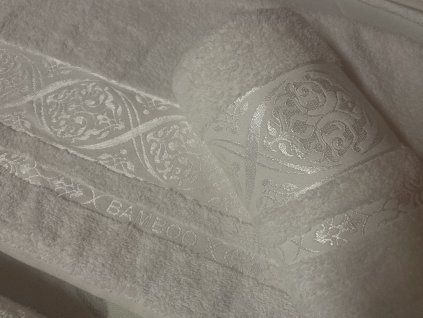 Souprava bambusová vlnka ručník + osuška bílá