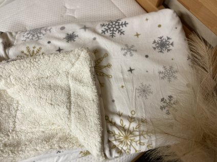 Deka mikroplyš s beránkem vánoční magic 150x200 cm
