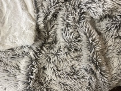 Deka s beránkem kožešinová Lili oboustranná  šedá 150x200cm