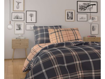 povlečení bavlna nordic collection karo béžové