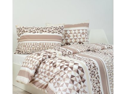 krepové povlečení střepy hnědé stanex