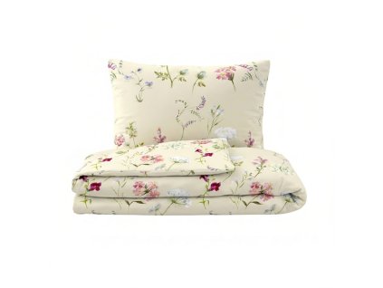 bavlněné povlečení jarní botanica krémové