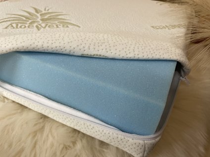 Zvyšující sedák pro seniory studená pěna aloe vera 45x45x10 cm