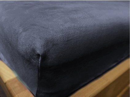 prostěradlo mikrospandex grafit šedé
