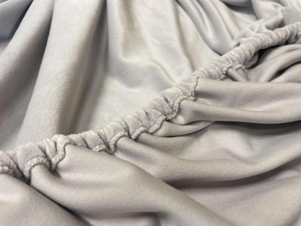 prostěradlo mikrospandex světle šedé lem
