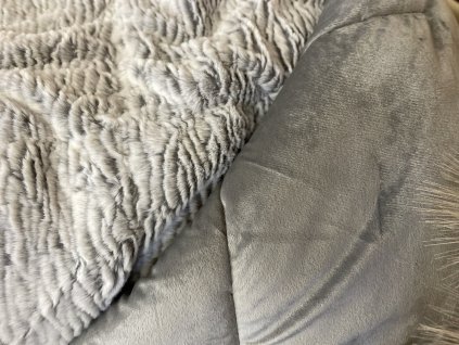 Deka s beránkem kožešinová Alla oboustranná šedá 150x200cm