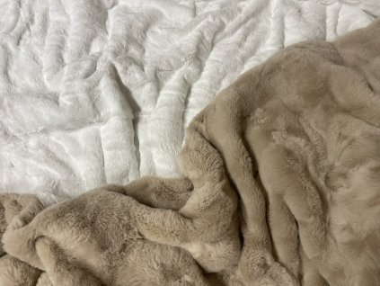 Deka s beránkem kožešinová Nela oboustranná béžová 220x240cm
