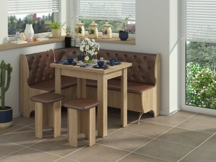 Rohová lavice ADMIRAL (Barva antracit, Materiál koženka - bílá)