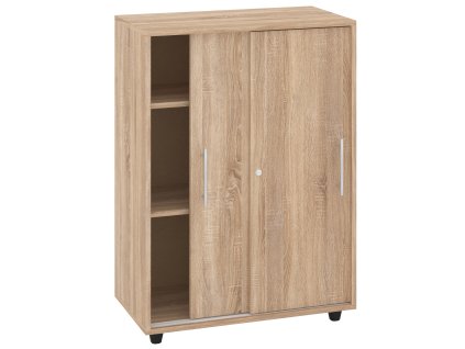 Regál TO-03 policový s posuvnými dvířky (Barva antracit)