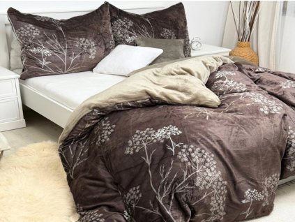 povlečení mikroplyš kmín hnědé