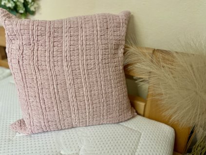 Povlak na polštář Ema starorůžový pletenina 45x45cm