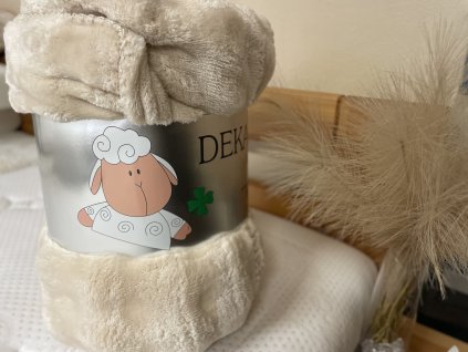 Deka mikroplyš Sleepwell 3D efekt obláčky béžová 150x200cm