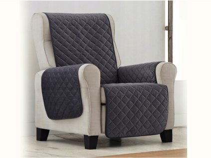 přehoz na kreslo tmavě šedý