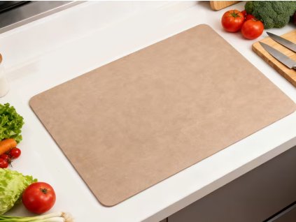 prostíraání imitace kůže béžové