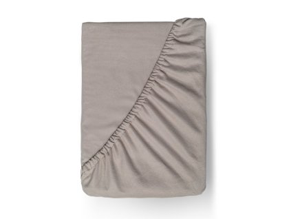 flanelové prostěradlo 80x200cm tmavě béžové