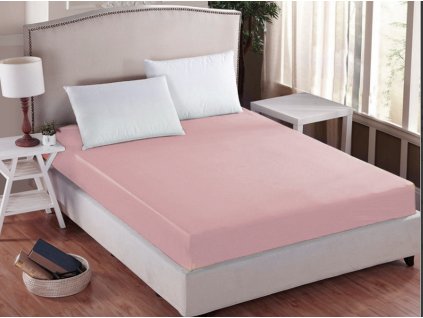 prostěradlo mako jersey egyptská bavlna světle růžové