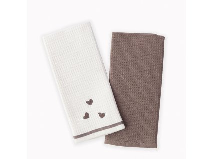 utěrky srdce kávová