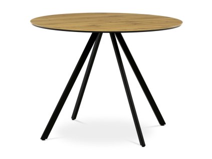 Kulatý jídelní stůl 100x100cm, lamino, dub, HT R5010 OAK