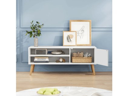 Konferenční stolek 120x40x49cm, mdf, bílá, AKF E1146 WT