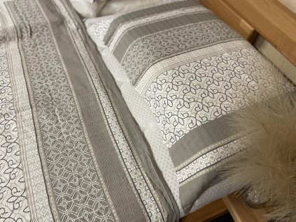 ornamenty šedé krep