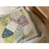 Povlak na polštář provence patchwork zeleno-modrý  45x45cm