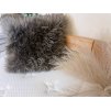 Povlak na polštář kožešinový Claire hnědošedý