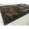 Rohožka gumová s bronzovou patinou psi 45x75 cm