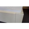 Zvýšené dvoulůžko Radka borovice masiv 4 cm moření bílé