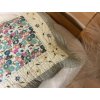 Povlak na polštář provence patchwork květovaný tyrkys 45x45cm