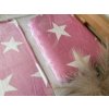 Povlečení mikroplyš /mikroflanel hvězdy světle růžové 140x200cm,70x90cm
