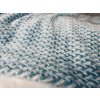 Pléd deka mikrofibra zig zag modrá 200x230 cm