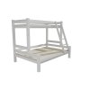 Patrová postel s rozšířeným spodním lůžkem -  žebřík z čela - stabilní