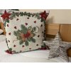 Povlak na polštář gobelín vánoční hvězdy 45x45cm
