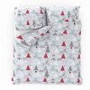 vánoční povlečení bavlna stromy šedé